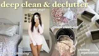 DEEP CLEAN + ORGANIZE WITH ME | decluttering, organizing, & closet cleanout