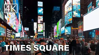 [4K] Times Square New York City at Night - Walking Tour