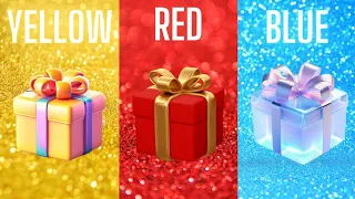 Choose your gift 🎁💝🤮|| 3 gift box challenge|| Yellow, Red, Blue #giftboxchallenge #chooseyourgift