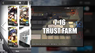 【明日方舟】【Arknights】【Trust Farm】7-16 (T3 Magnesium/T2 Orirock) (3 Operators)