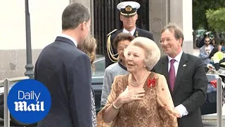 Princess Beatrix attends an exhibition in Madrid in 2016 - Daily Mail