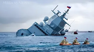 13 Minutes Ago! Russia's Most Advanced Cruiser Warship Sunk by Ukrainian Troops in the Black Sea