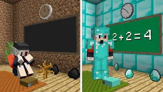 1$ OKUL VS 1000$ OKUL - Minecraft