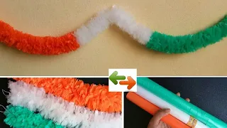 Tri-Color Garland Making for Republic/Independence Day Decoration|For Any Occasion|DIY