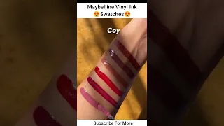 Maybelline Vinyl Ink Swatches #shorts #youtubeshorts