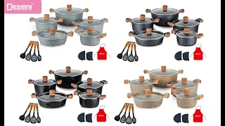 Dessini 17-Piece Granite Cookware Set - PFOA free