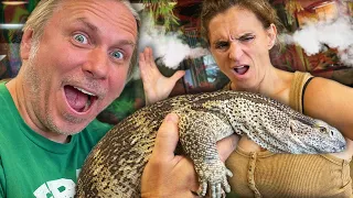 SURPRISING HER WITH A NEW GIANT LIZARD FOR THE REPTILE ZOO!! | BRIAN BARCZYK