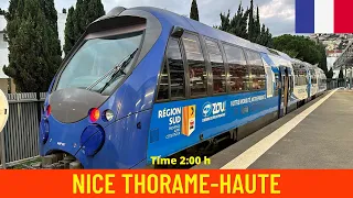 Cab Ride Nice to Thorame-Haute (Chemins de Fer de Provence, France) - train driver's view in 4K