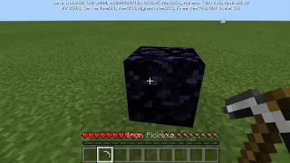 How to break obsidian with iron pickaxe
