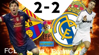 Barcelona vs Real Madrid 2 - 2 | El Clásico 2012