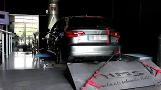 Audi S3 8V mit Leistungssteigerung, Downpipe mit Sportkatalysator und Klappenabgasanlage