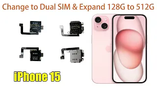 iPhone 15 - Converting eSIM to Dual SIM & Expand 128G to 512G #esim #iphone15 #huaqiangbei