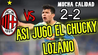 Asi jugó Hirving "CHUCKY" Lozano vs Milan (12/07/2020)