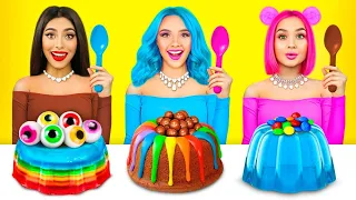 100 Layers of Jelly VS Chocolate Food Challenge | Eating Giant Jelly Eyeballs by RATATA BOOM