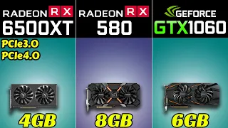 RX 6500 XT vs. RX 580 vs. GTX 1060  | 1080p New Games Benchmarks