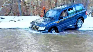 Land Cruiser VXR 4.7L V8 vs Mitsubishi Pajero Sport 3.0L V6 and Toyota Prado PK Cross the Glacier