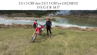 2013 CRF'den 2023 CRF'ye Geçtim. Sizce Geçmeye Değer Mi #2013crfvs2023crf #honda #motosiklet