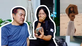 Korean family react to my sexy body profile pictures! (grandma, dad, uncle) 😂