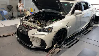 Lexus IS350 TwinTurbo Dyno Tuning making 771hp @ crank ( 653 whp / 640 torque)