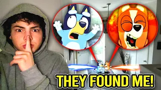 I SPENT THE NIGHT INSIDE BLUEY & BINGO’S HOUSE IN REAL LIFE!! (THEY FOUND ME)