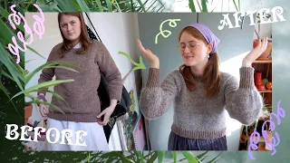 unravel + reknit a sweater with me 🍓🌛 reduce textile waste + no pattern + upcycle inspiration!:-)