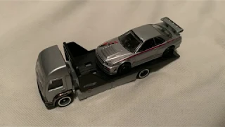 Hot Wheels Nissan Skyline GT-R (BNR34) & Aero Lift (2019 Car Culture Team Transport - Nismo)