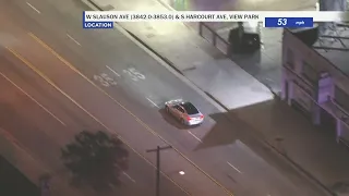 Police chase underway involving possible stolen car in South LA area