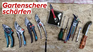 Gartenschere schärfen bzw. schleifen - Ganz einfach selbst machen! Schritt für Schritt erklärt!