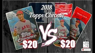 2018 Topps Chrome Baseball Blaster Box vs. Value Hanger Packs