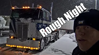 Power Outage At Truck Stop While I Get My Peterbilt Stuck In Snow