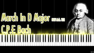 March In D Major (C.P.E. Bach) | Piano Tutorial Music | Studio Quality