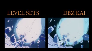 Dragon Ball Z Comparison Level Sets VS KAI