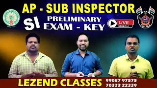 ll AP - SUB INSPECTOR KEY  ll EXPLANATION  ll SI PRILIMS PAPER || LEZEND CLASSES