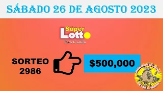 RESULTADO LOTTO SORTEO #2986 DEL SÁBADO 26 DE AGOSTO DEL 2023 /LOTERÍA DE ECUADOR/