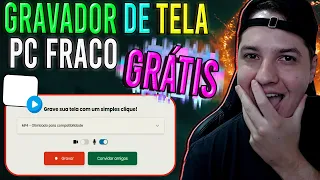 O melhor GRAVADOR de TELA ONLINE para PC FRACO 2023