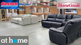 HOMEGOODS AT HOME COSTCO FURNITURE SOFAS ARMCHAIRS TABLES SHOP WITH ME SHOPPING STORE WALK THROUGH
