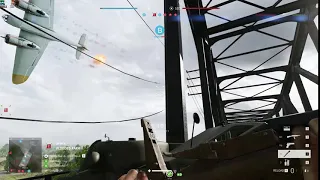 Battlefield V - Shot down a plane bombing the big bridge on Twisted Steel