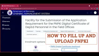 HOW TO FILL UP AND UPLOAD PNPKI