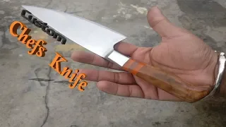 Knife Making : Custom Japanese style Chefs Knife - by AMbros custom