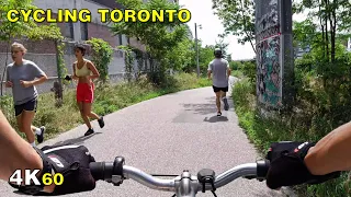 Cycling Dupont & The West Toronto Railpath (Narrated) on August 3 [4K]