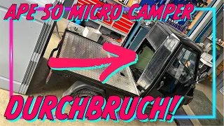 Piaggio Ape 50 Micro Camper #3 Durchbruch! | Garagengedöns