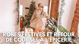 NOUVELLES ROBES FESTIVES, DÉCO DU BUREAU ET RETOUR DE COURSES AU SUPERMARCHÉ - VLOG - EVE MARTEL