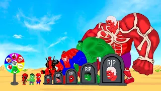 Rescue SUPERHEROES HULK Family & SPIDERMAN, DEADPOOL vs Team HULK TITAN : Returning from the Dead