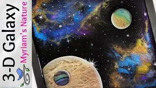 50] Resin & Acrylic Galaxy Tutorial - Mica Nebula + Dirty Pour Planets - Tips & Techniques