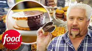 "THAT IS GANGSTER!" Guy Tries A Unique Bacon & Bourbon Moon Pie | Diners, Drive-Ins & Dives