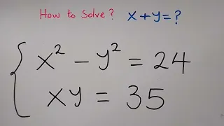 Math Olympiad | A Nice Algebra Problem | x+y=?