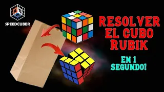 CÓMO RESOLVER el Cubo Rubik en 1 SEGUNDO #2 - Dentro de una Bolsa