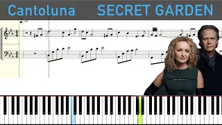 Cantoluna - Secret Garden: Piano tutorial with score