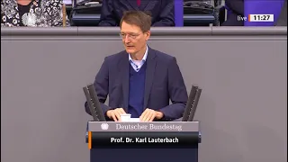 Karl Lauterbach am 17. März im Bundestag: Impfpflichtdebatte