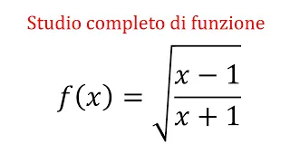 Studio di funzione - irrazionale fratta